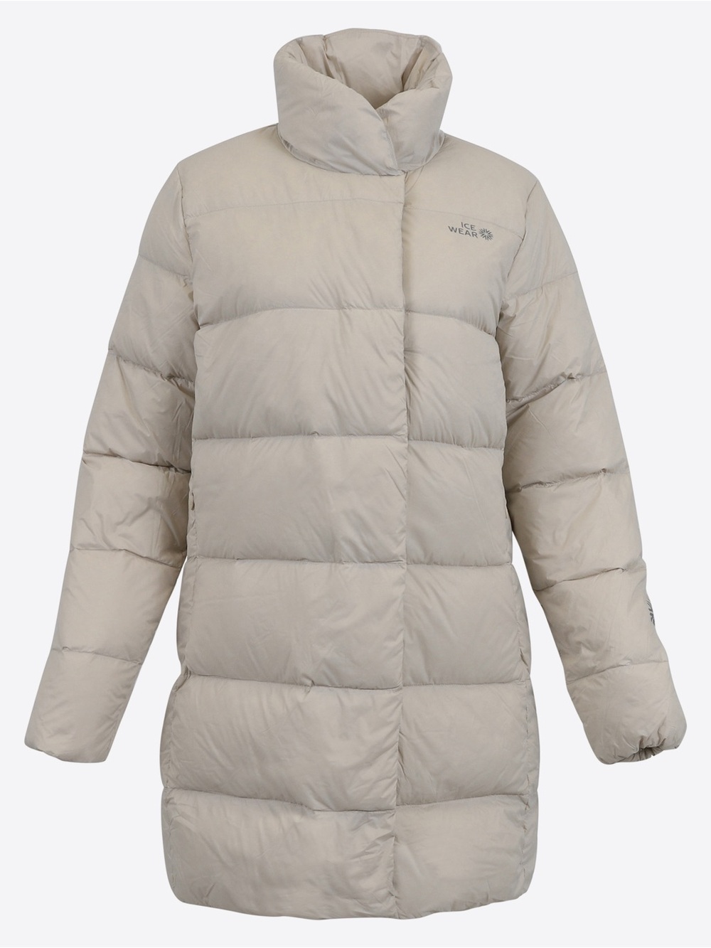 NWT Icewear Women's Kjós Down Jacket Coat Parka Small Ivory Beige Off White